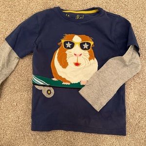 Mini Boden Skateboarding Guinea Pig Appliqué tee